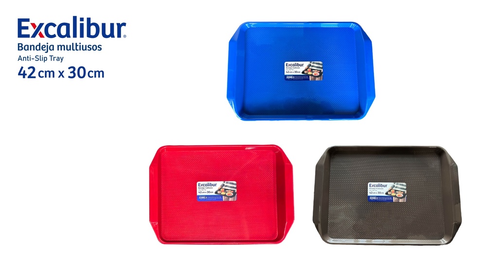 BANDEJA PLASTICA 42.6x30.5x3 CM EXCALIBUR 10-616