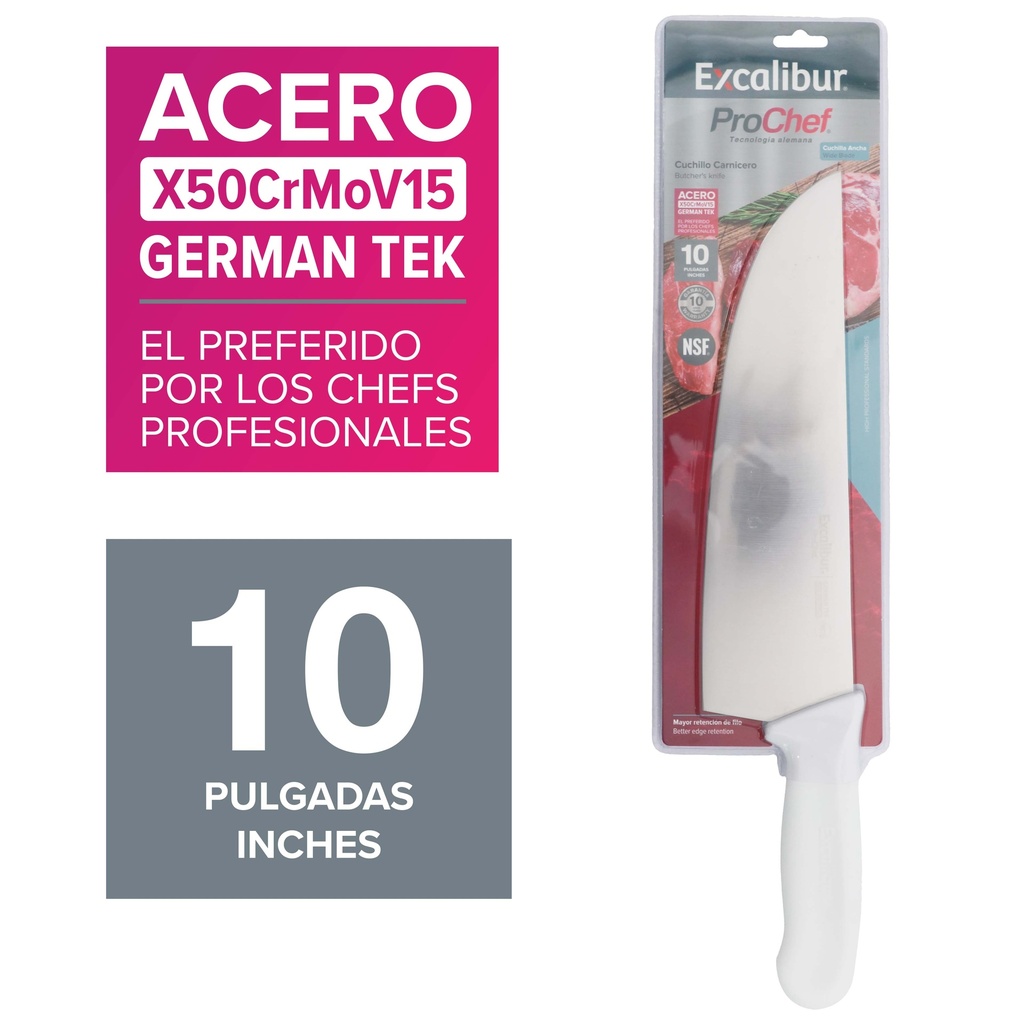 CUCHILLO CARNICERO 10" EXCALIBUR 10-579