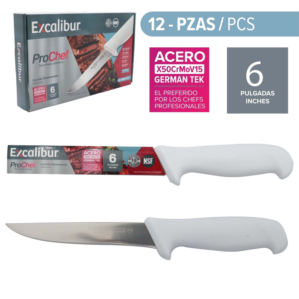 CUCHILLO PARA DESHUESAR 5.7" EXCALIBUR 10-652