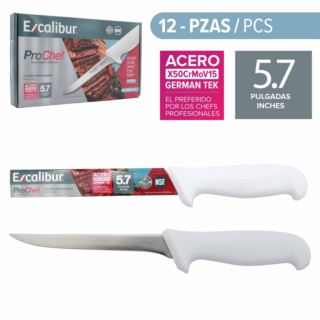 CUCHILLO PARA DESHUESAR 5.7" EXCALIBUR 10-675