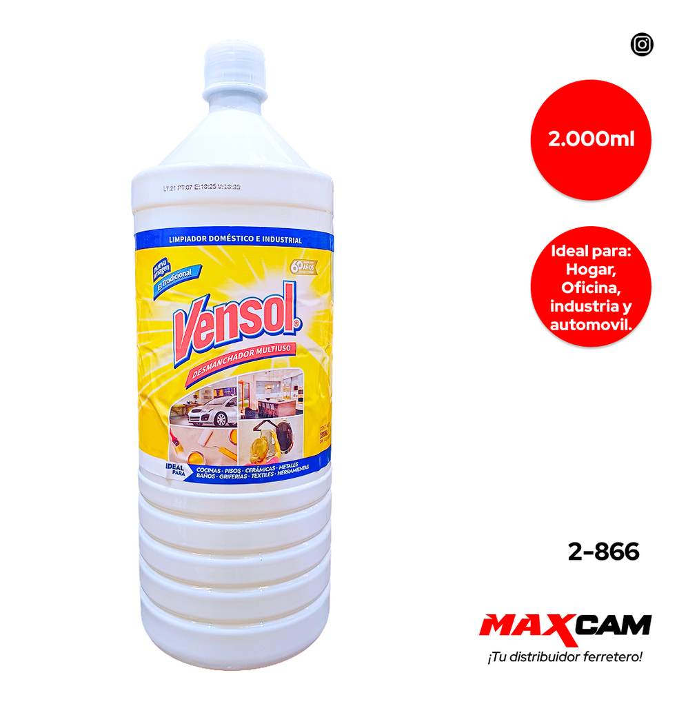 DESMANCHADOR MULTIUSO x 2 LTS VENSOL 2-866