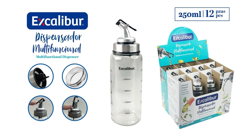 DISPENSADOR DE ACEITE 250ML EXCALIBUR 10-523