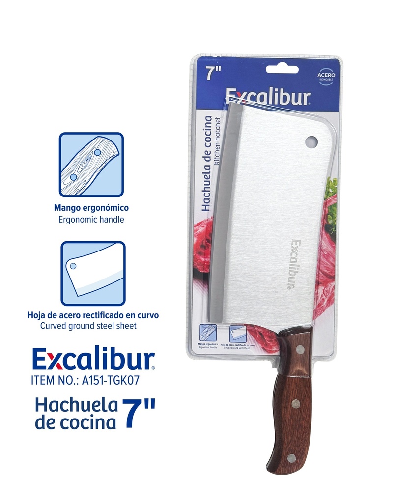 HACHA DE COCINA 7" EXCALIBUR 10-550