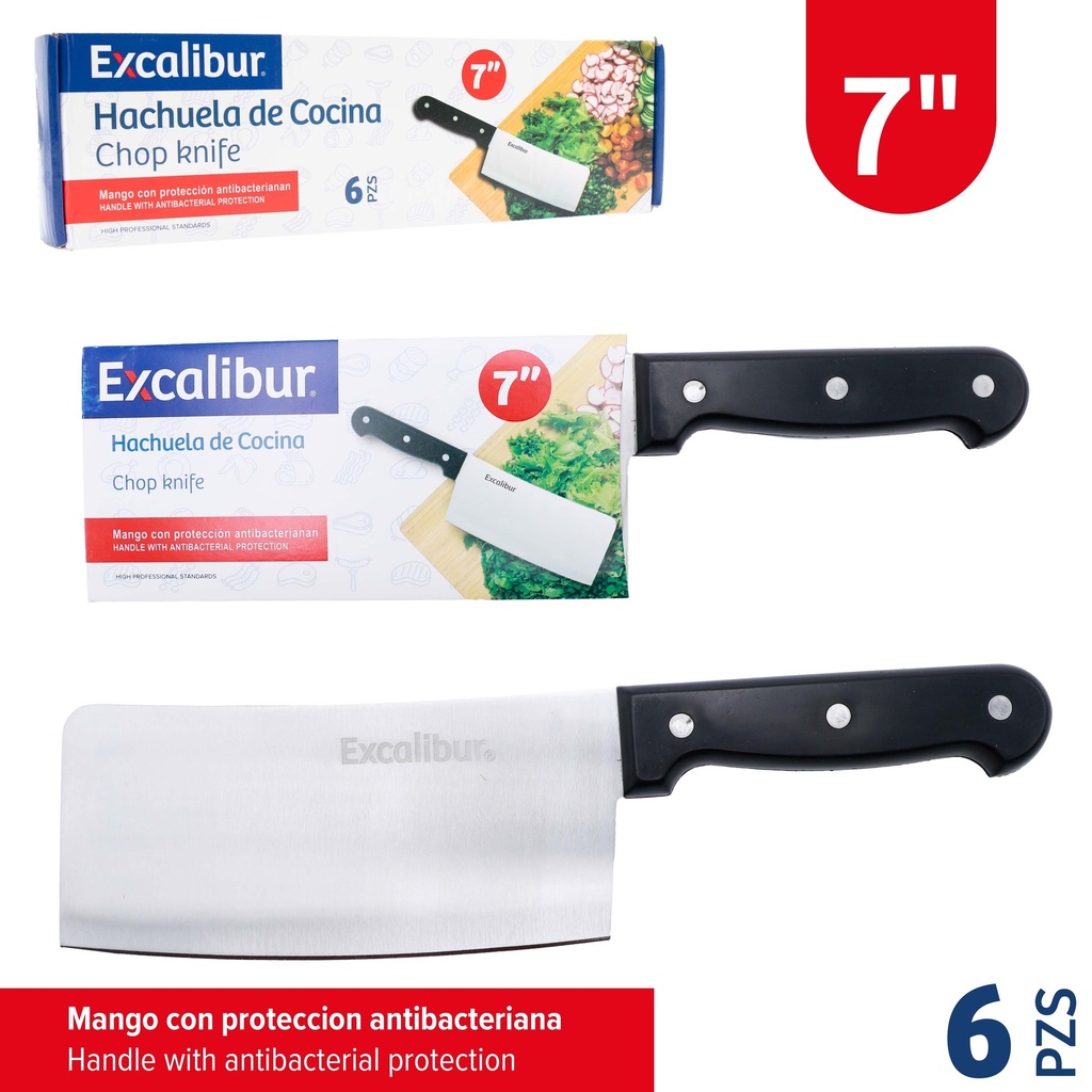 HACHA PARA COCINA 7" EXCALIBUR 10-753