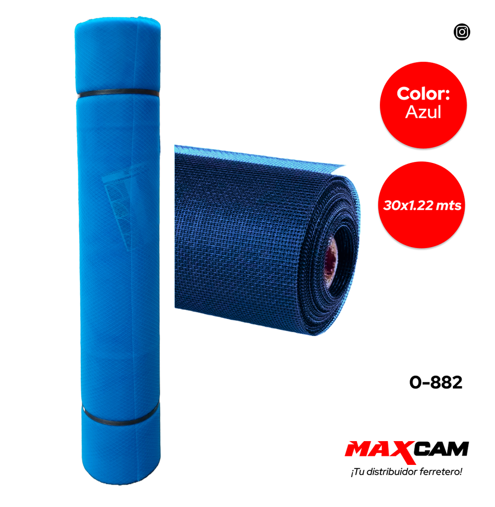 MALLA MOSQUITERO 30x1,22MTS AZUL TRICAL 0-882