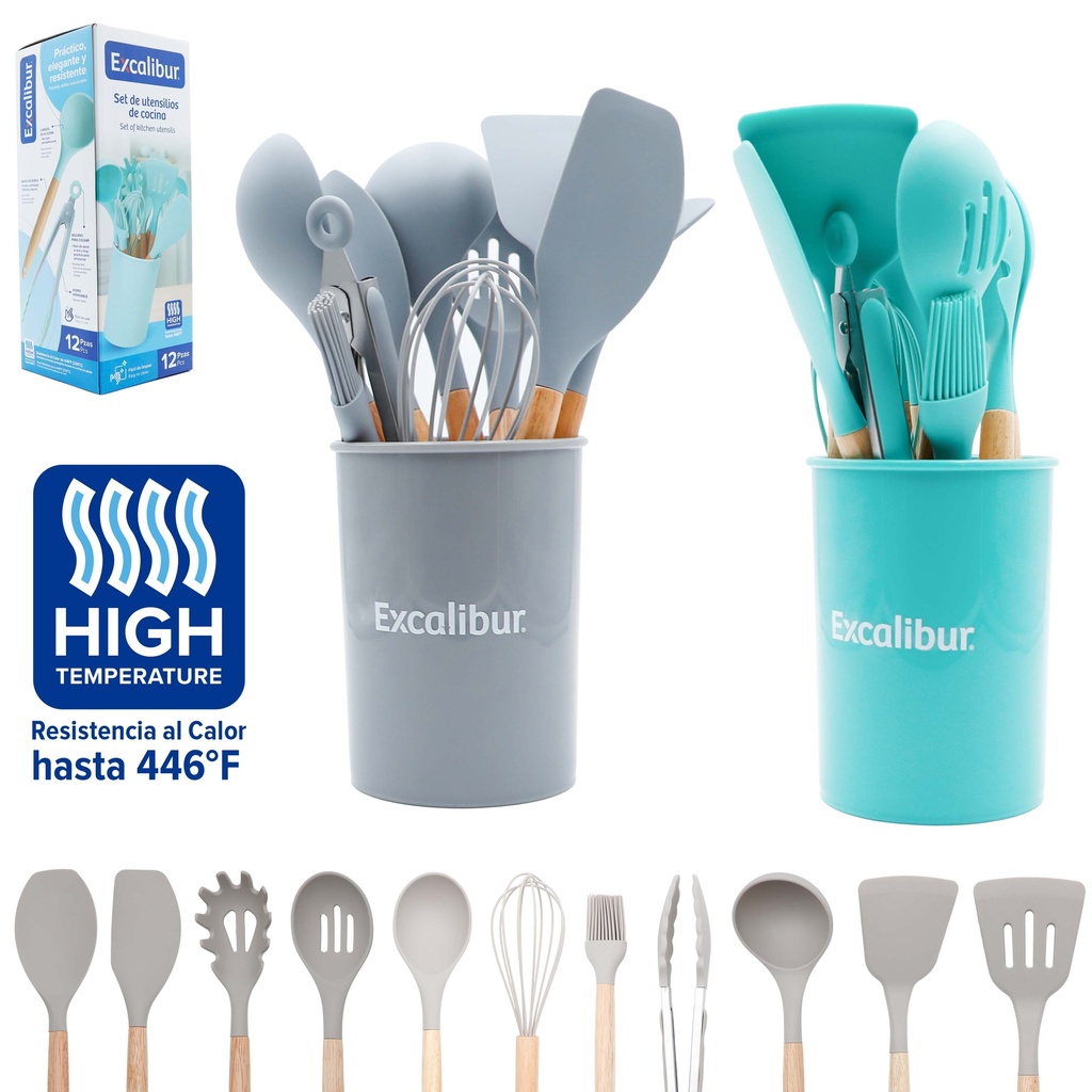 SET DE UTENSILIOS DE COCINA x 12 PCAS EXCALIBUR 10-549