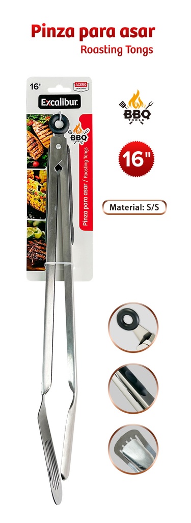 TENAZA PARA BBQ EXCALIBUR 10-618