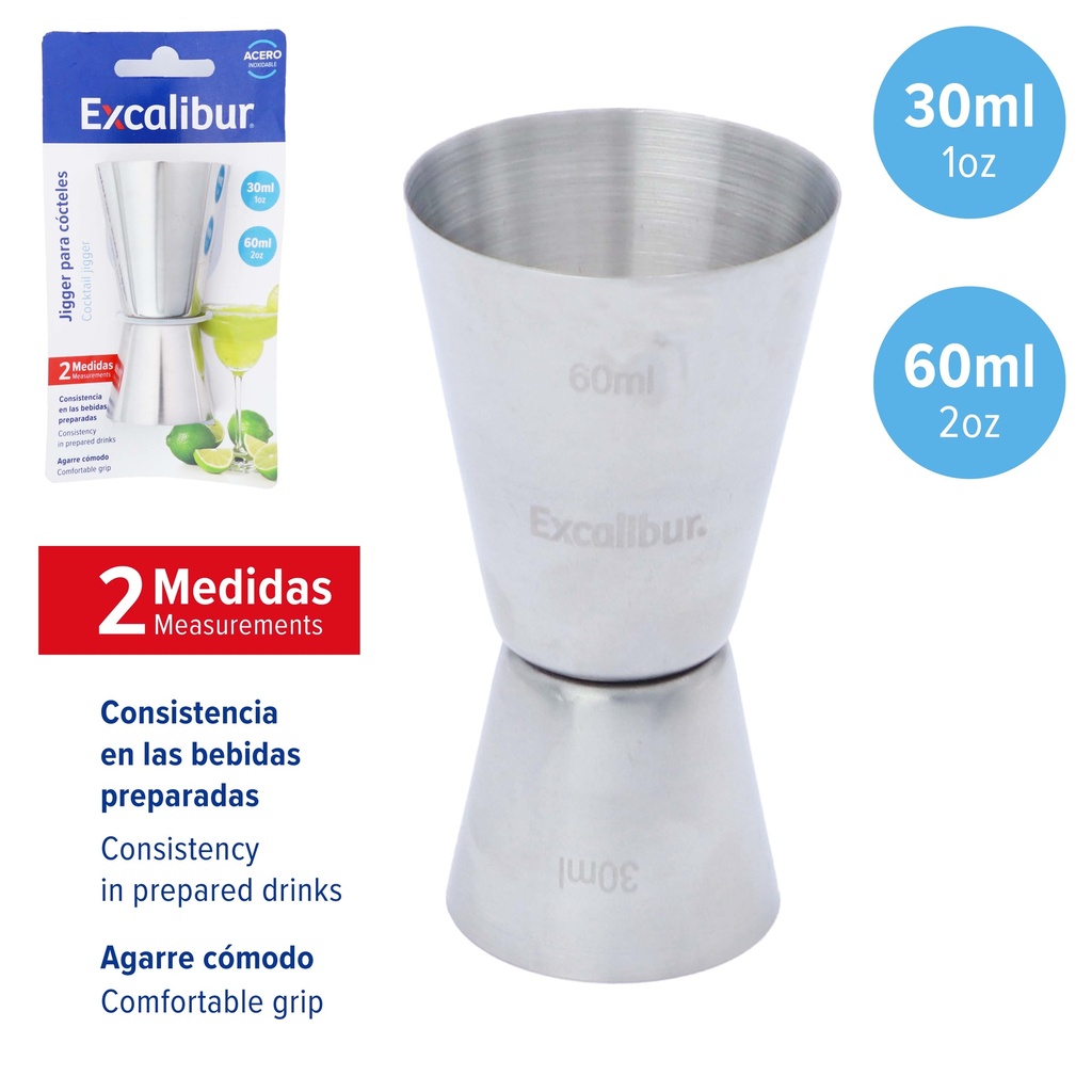 VASO MEDIDOR PARA COCTEL EXCALIBUR 10-752