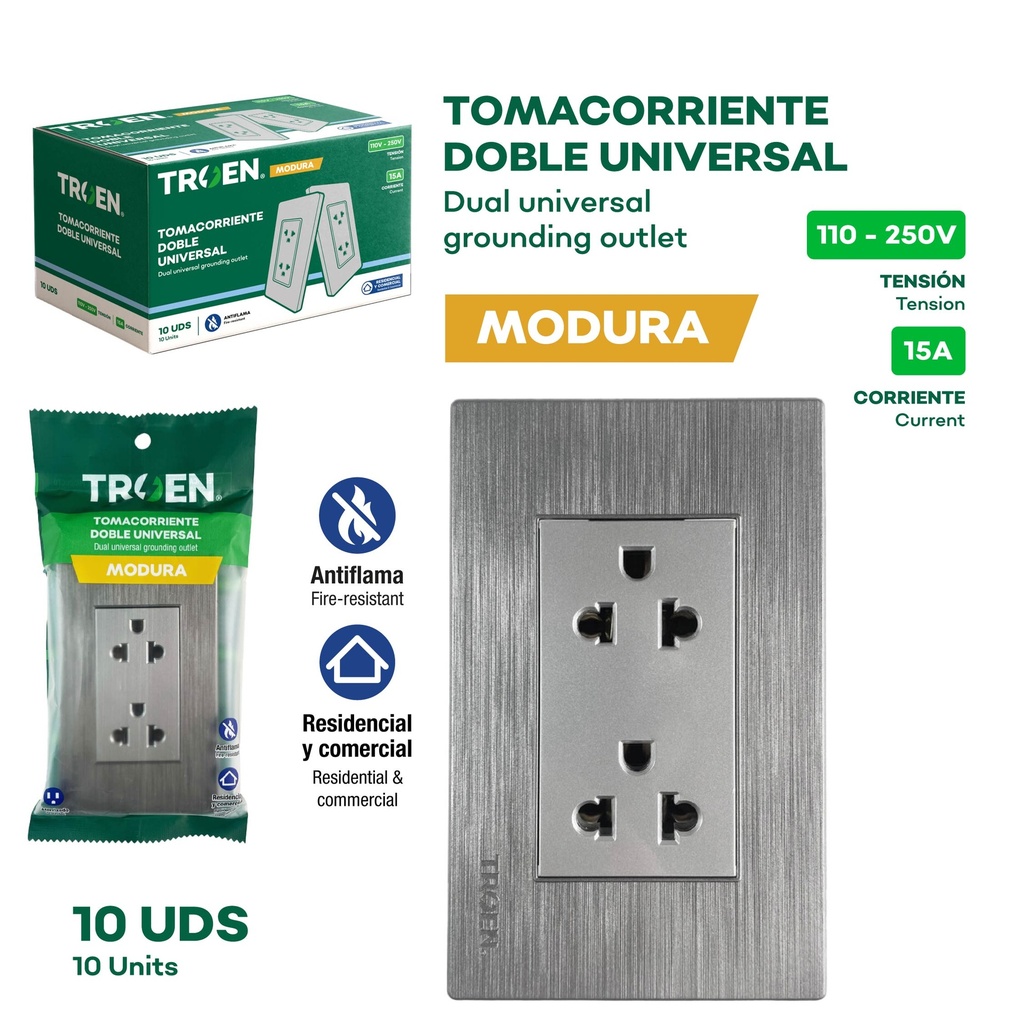 TOMA DOBLE C/TIERRA GRIS TROEN 10-791
