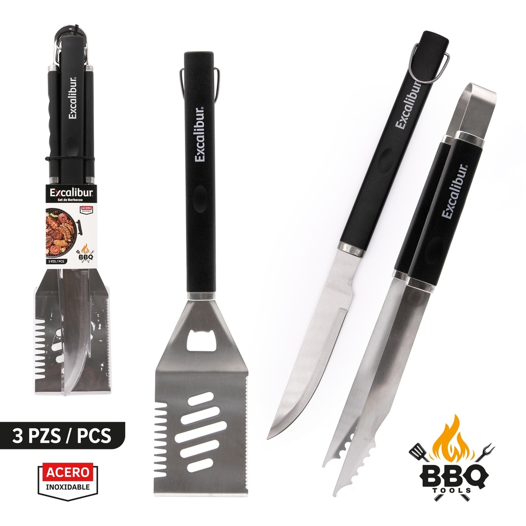 SET DE BARBACOA DE ACERO EXCALIBUR 11-112