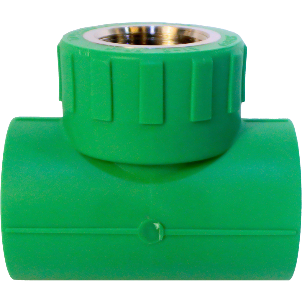TEE PPR 32MM x 1/2" C/HR MET TUBRICA 2-594