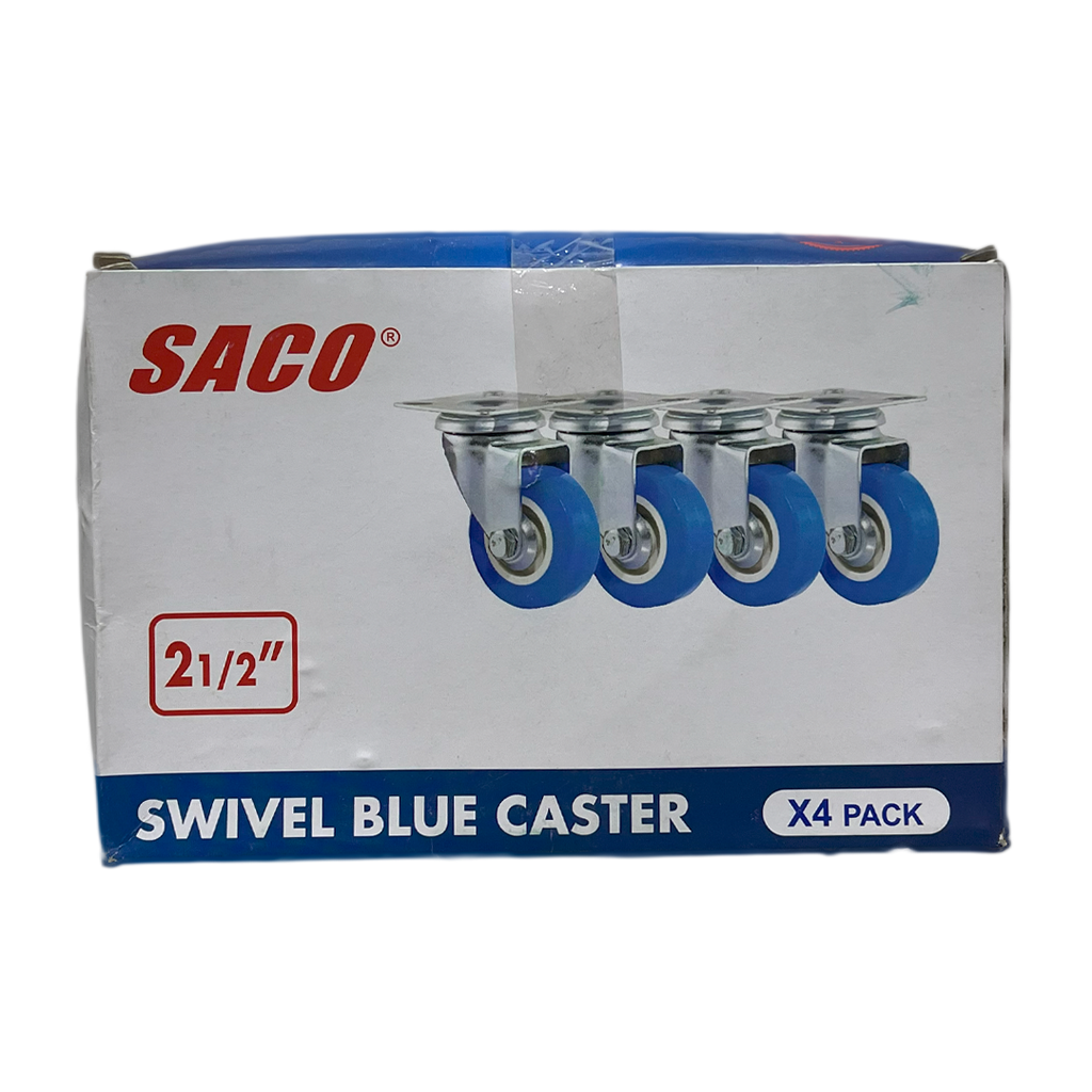 RUEDA GIRATORIA AZUL 2 1/2" (JUEGO 4) SACO 3-047