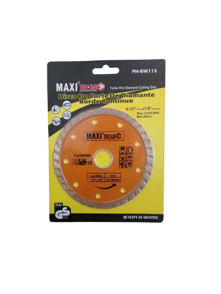 DISCO C/CONCRETO TURBO x 4 1/2 MAXI TOOL 3-155