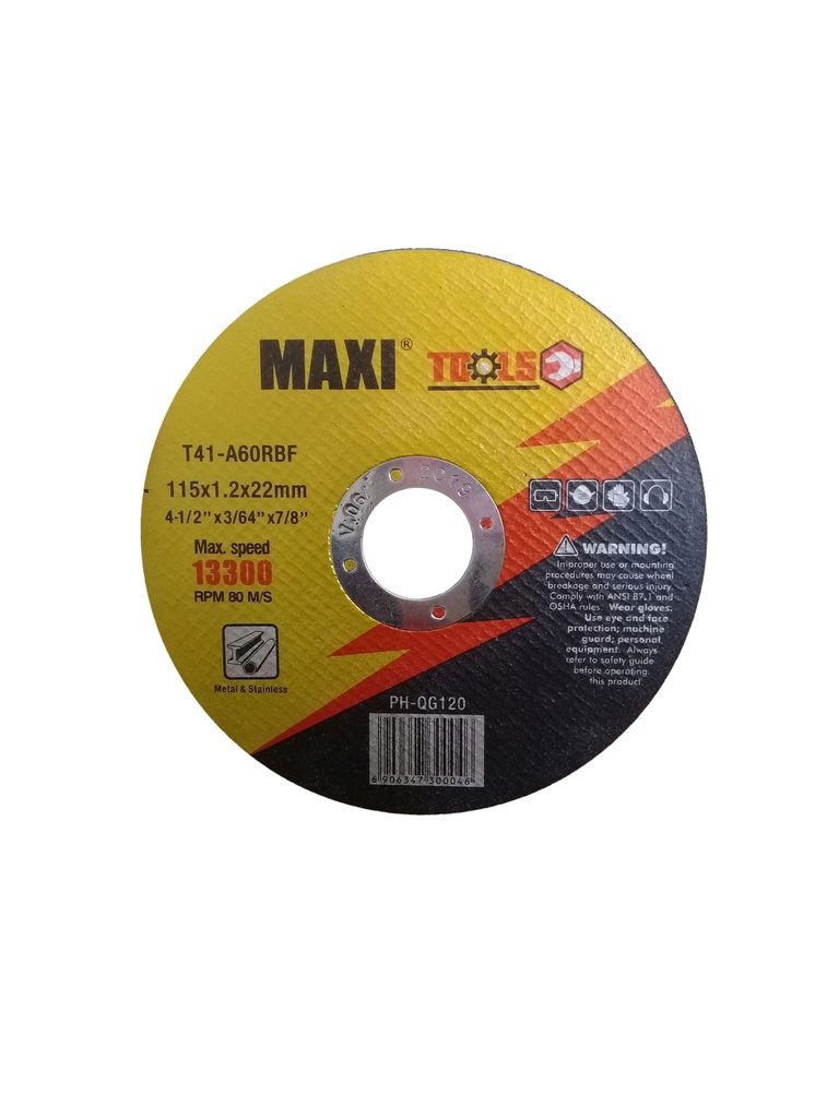 DISCO C/METAL FINO x 4 1/2  MAXI TOOL PLANO 3-223