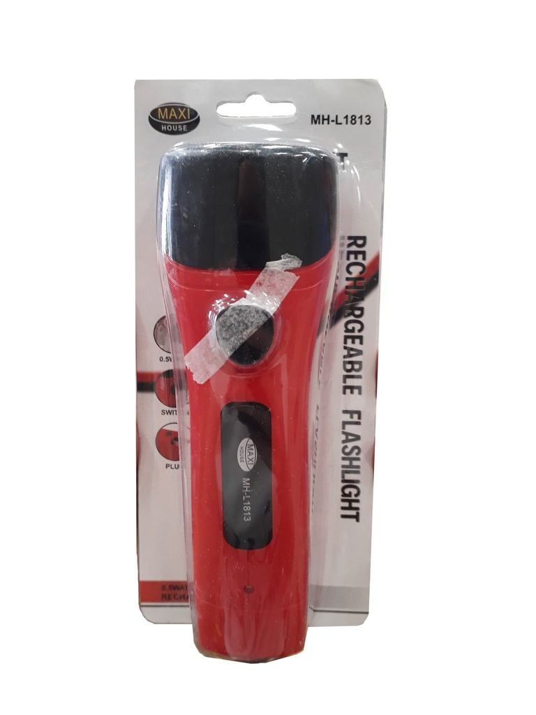 LINTERNA RECARGABLE 1LED ROJA BLISTER MAXI HO 3-302