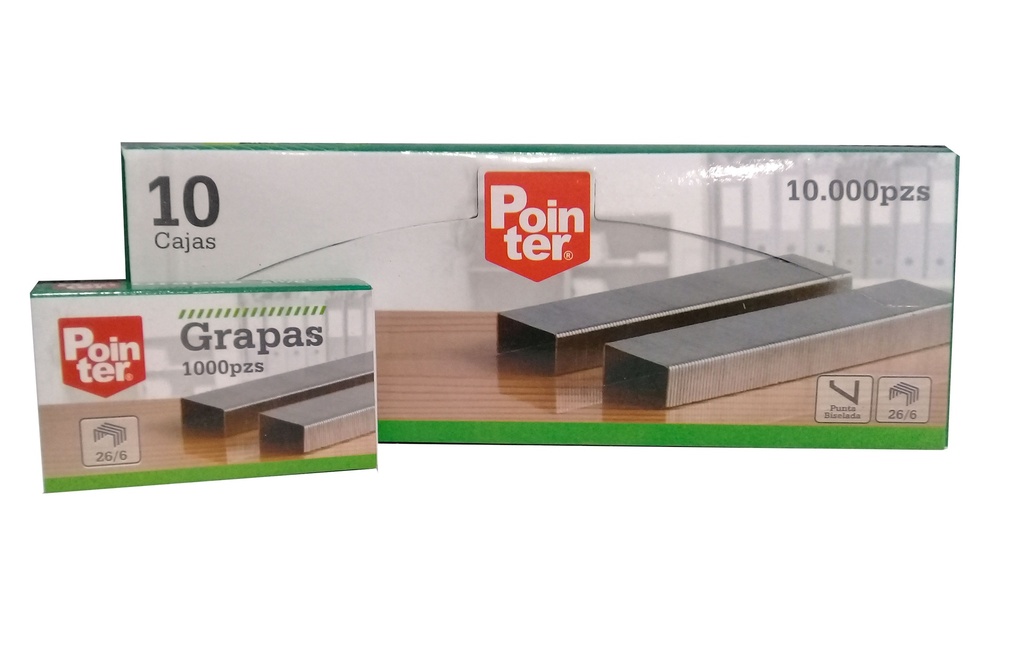 GRAPAS LISAS 26/6 x 1000 POINTER 3-361