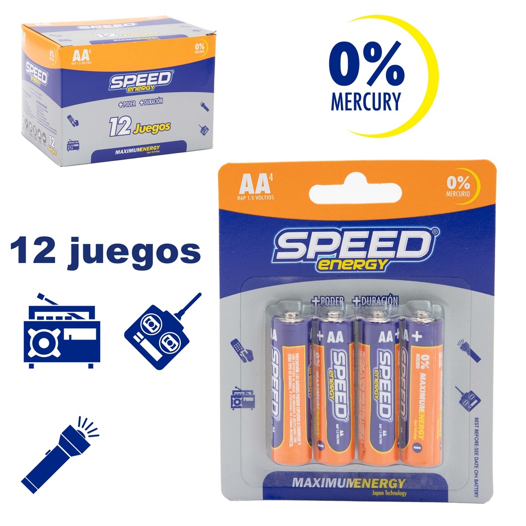 BATERIA AA SPEED ENERGY x 4 UnidadesES 3-379