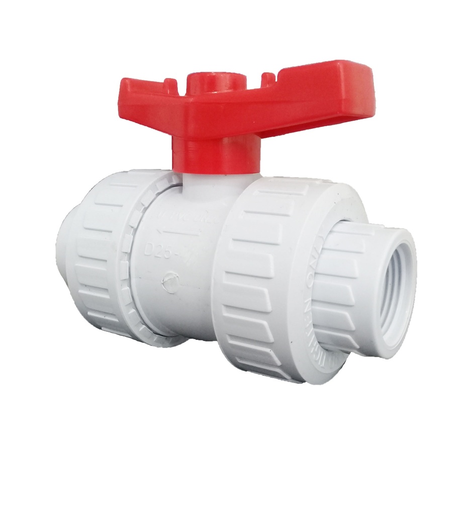 LLAVE DE BOLA C/UNION DOBLE 3/4" C/ROSCA 3-416