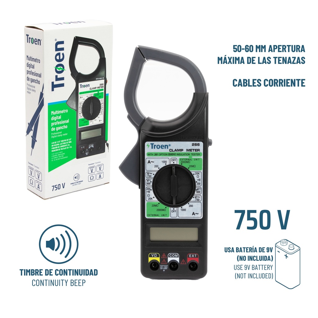 MULTIMETRO T/PINZA TROEN 3-482