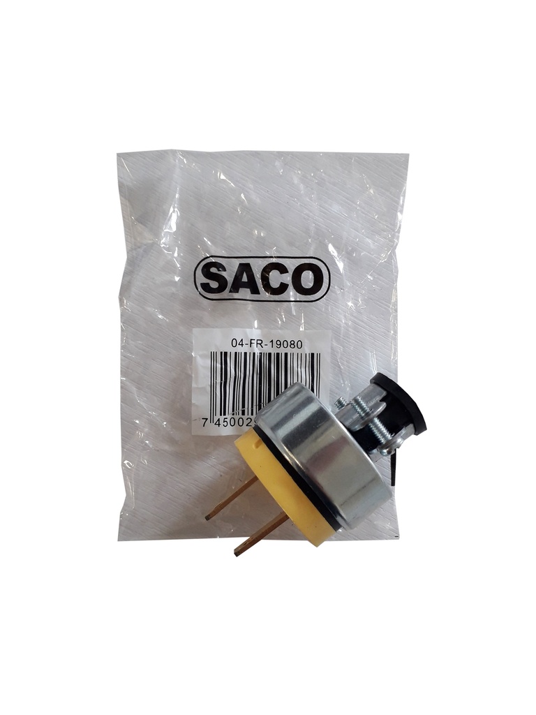 [3-551] ENCHUFE AMARILLO METAL VINIL 2 PATAS SACO 3-551