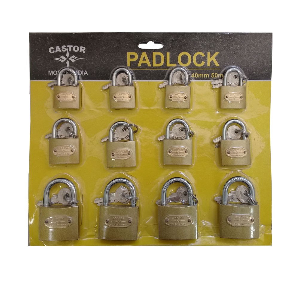 CANDADOS SET 40-50-60 12 PIEZAS CASTOR 3-565