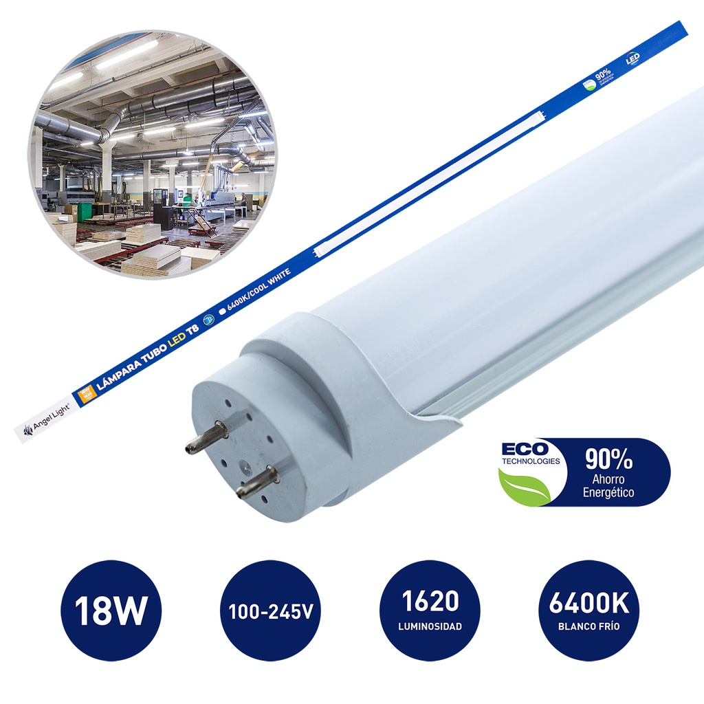 TUBO LED T8 18W ANGEL LIGHT 85-265V 3-568