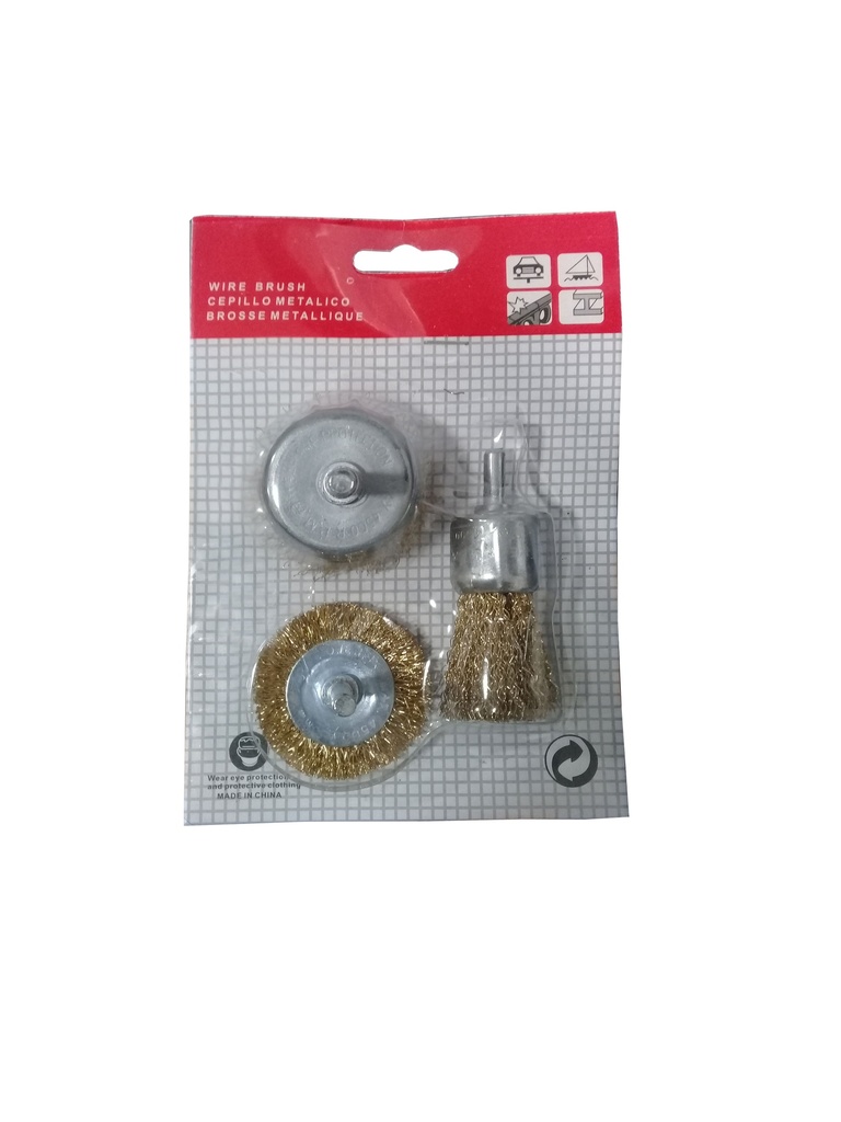 CEPILLO ESPIGA 3 PCS P/TALADRO 1" SIN MARCA 3-594