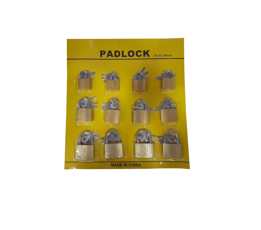 [3-604] CANDADOS SET 25MM-30MM-30MM 12PCS 3-604