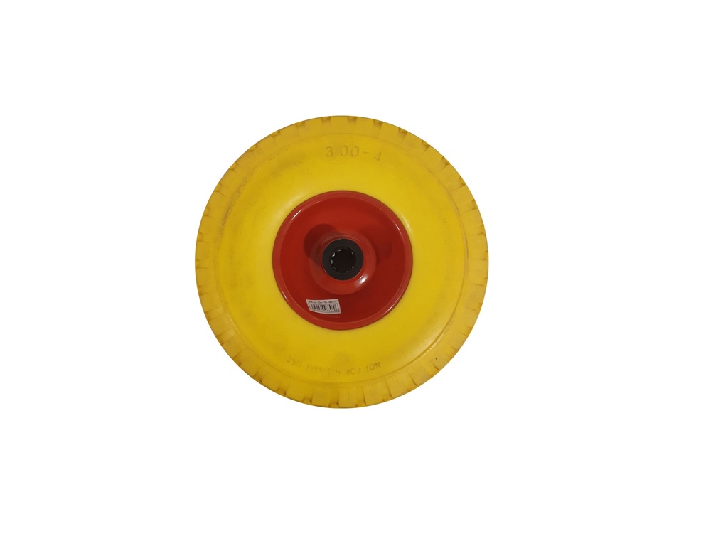 RUEDA MACIZA P/ CARRUCHA x 10" AMARILLA 3-624
