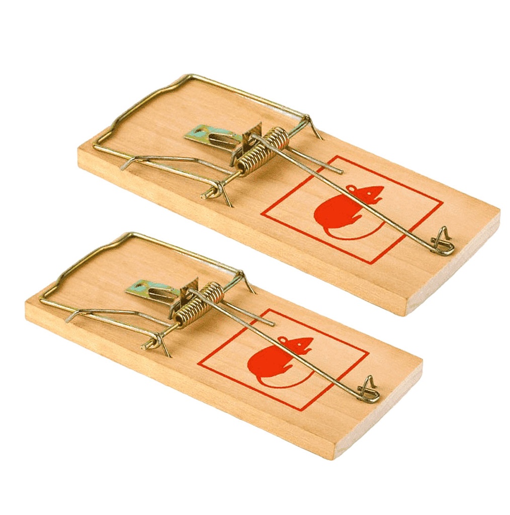 TRAMPA PARA RATON MADERA x 2 UNID 3-924