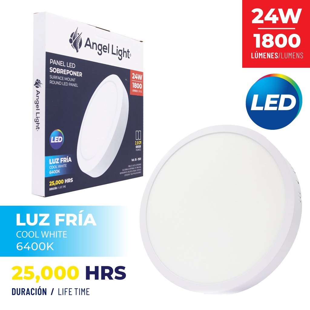 PANEL LED SUPER BLANC REDONDA 24W ANGEL L 3-999