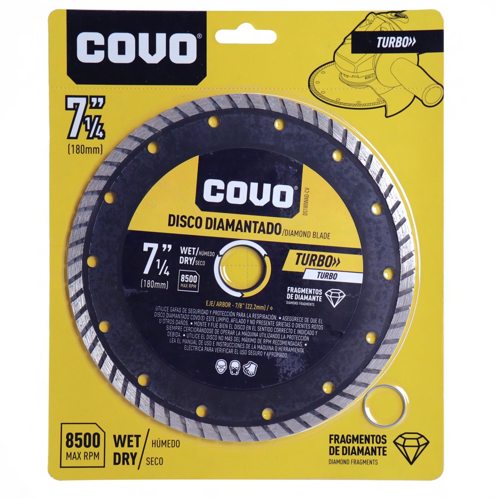 DISCO C/CONCRETO TURBO x 7" COVO 4-007