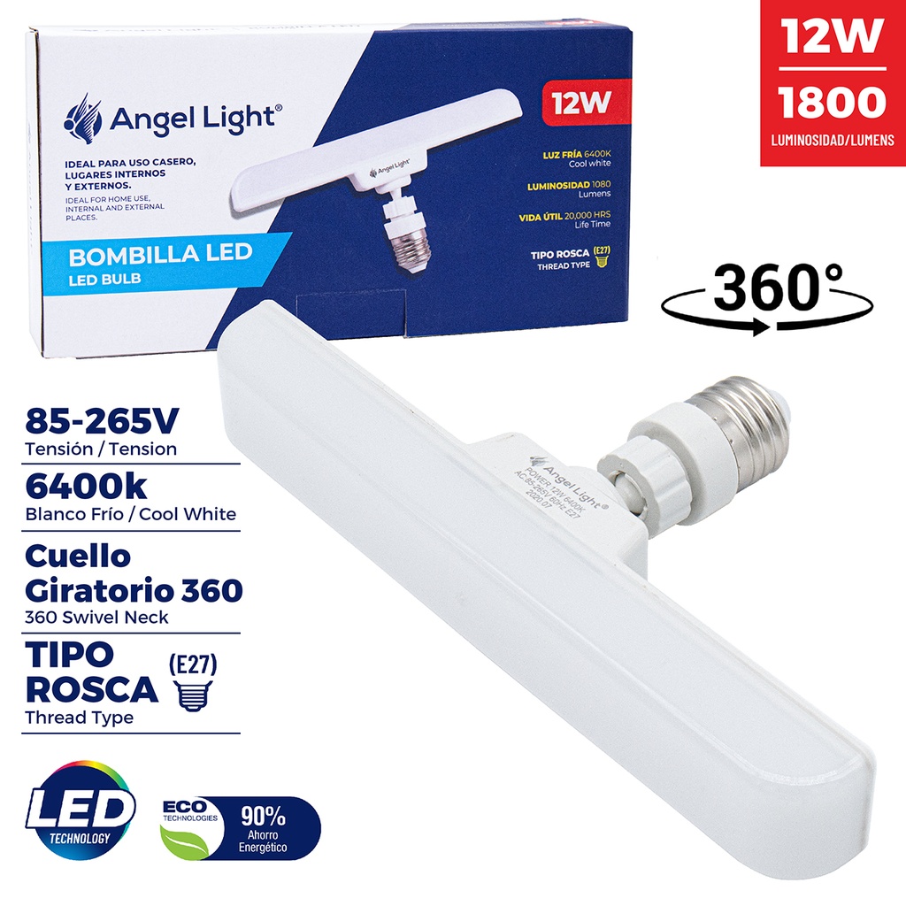 [4-016] LAMPARA T LED 85-265V 12W 85-265V 4-016