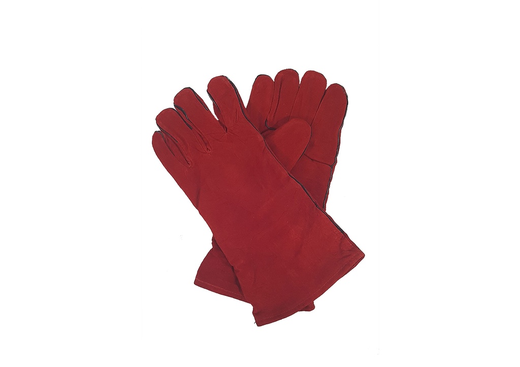 GUANTE SOLDADOR ROJO 13 PULG PAR 4-088
