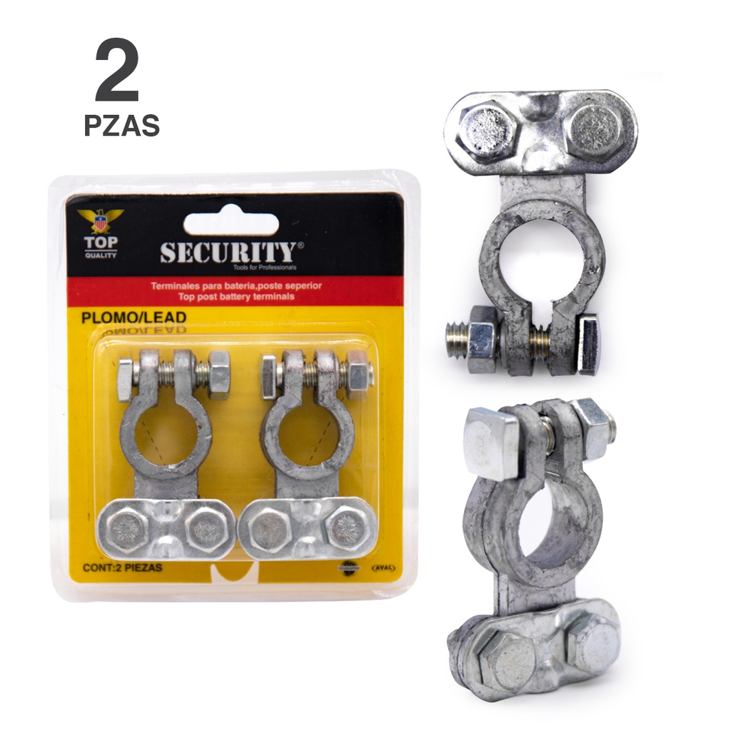 BORNES P/BATERIA BLISTER x 2 UNID SECURITY 4-121