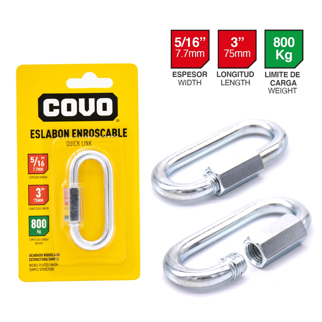 ESLABON ENROSCABLE 5/16 x 3" COVO 4-141
