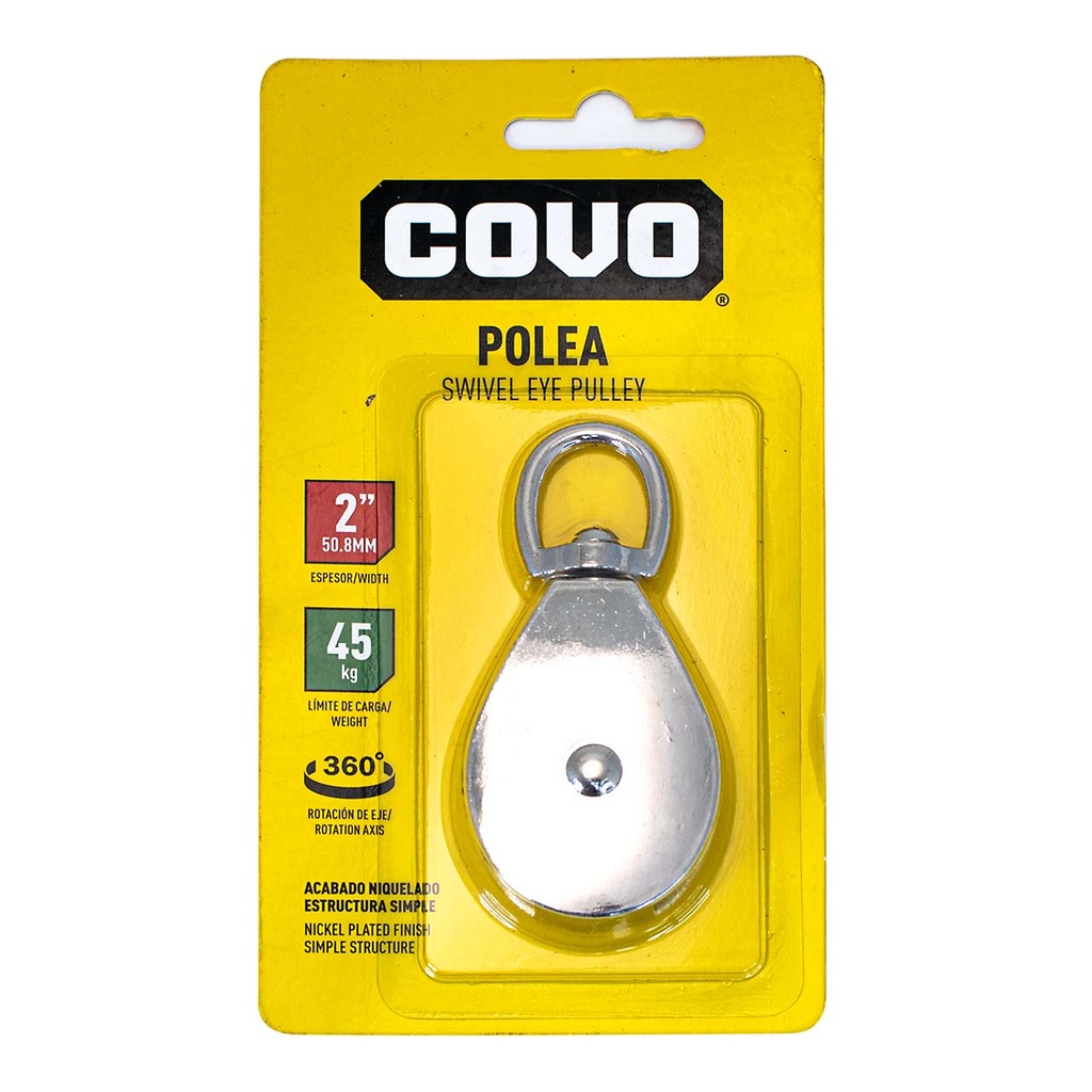 POLEA 2¨(50,8mm) 90 KG COVO 4-148
