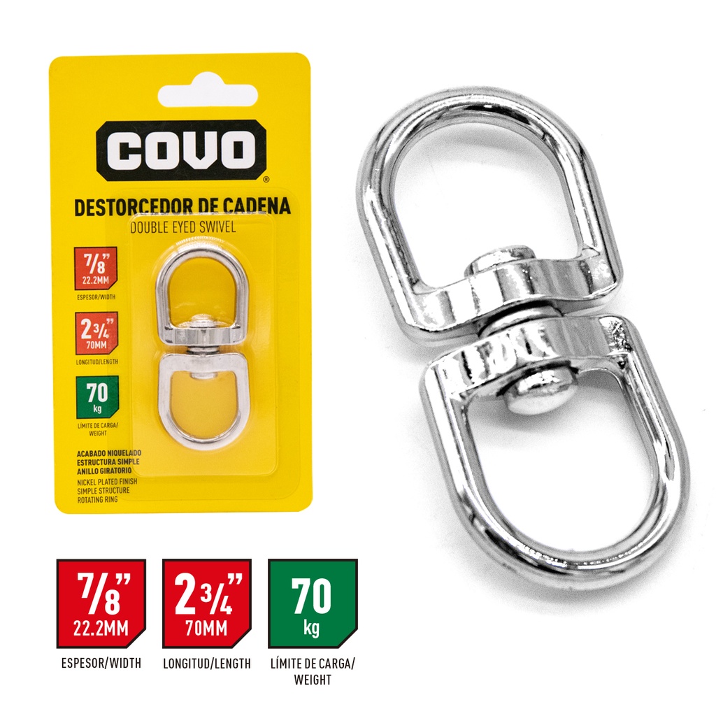 DESTORCEDOR DE CADENA 7/8" x 2 3/4" COVO 4-154