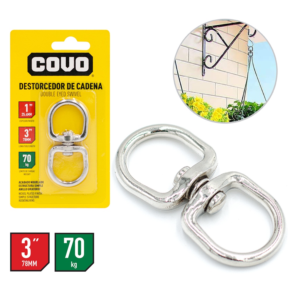 DESTORCEDOR DE CADENA 1" x 3" COVO 4-158