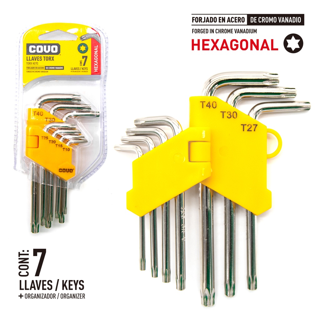 LLAVE TORX 7 PCS COVO 4-221