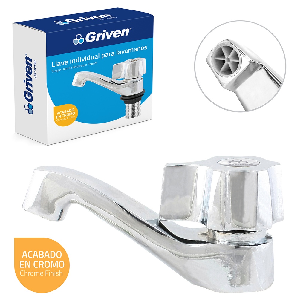 LLAVE LAVAMANO INDIVIDUAL METALICA GRIVEN 4-243