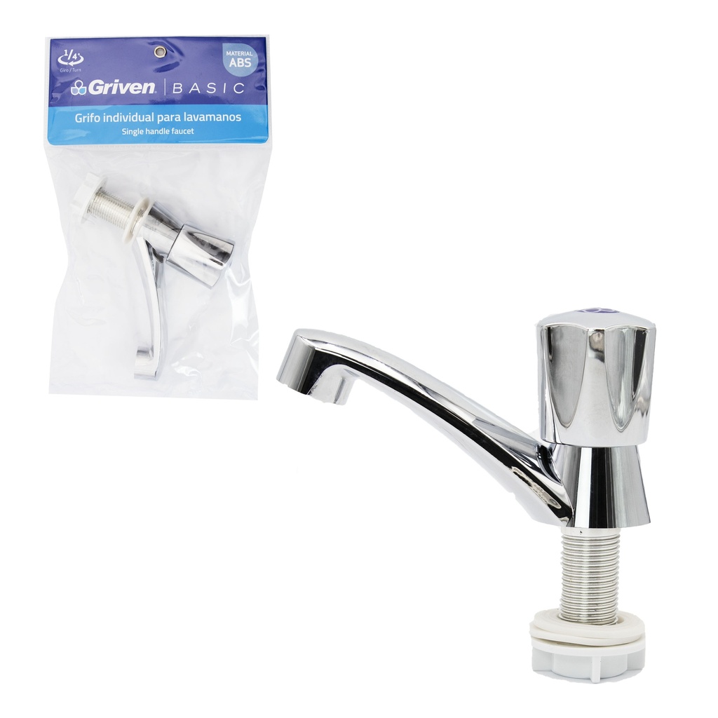 LLAVE LAVAMANO INDIVIDUAL PLAST/CROM GRIVEN 4-265