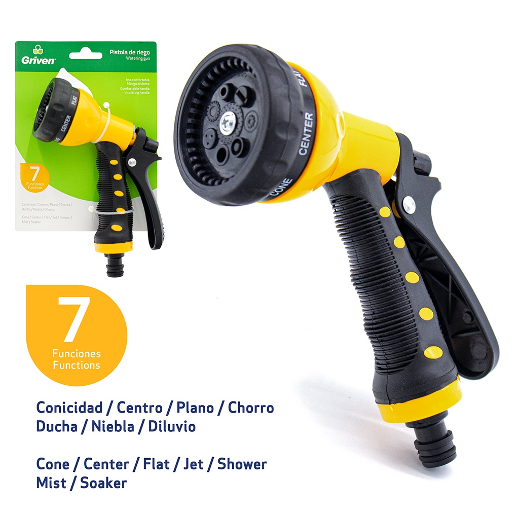 PISTOLA P/MANGUERA 7 FUNCIONES GRIVEN 4-273