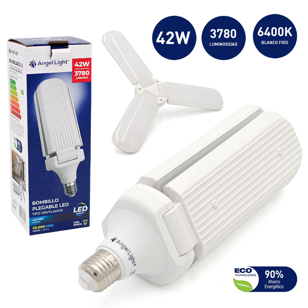BOMBILLO LED PLEGABLE 42W ANGEL LIGHT 85-265V 4-278