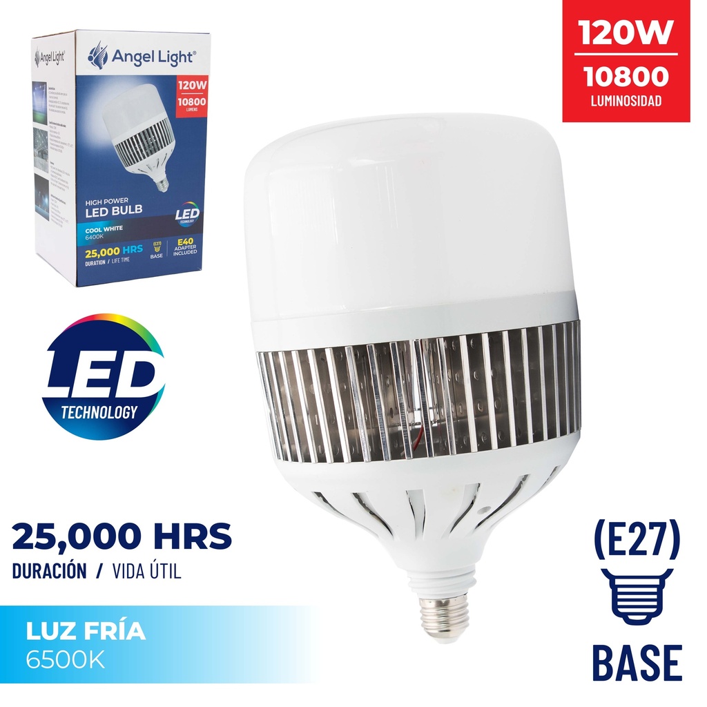BOMBILLO LED 120W ANGEL LIGHT E27/E40 110/220 4-299