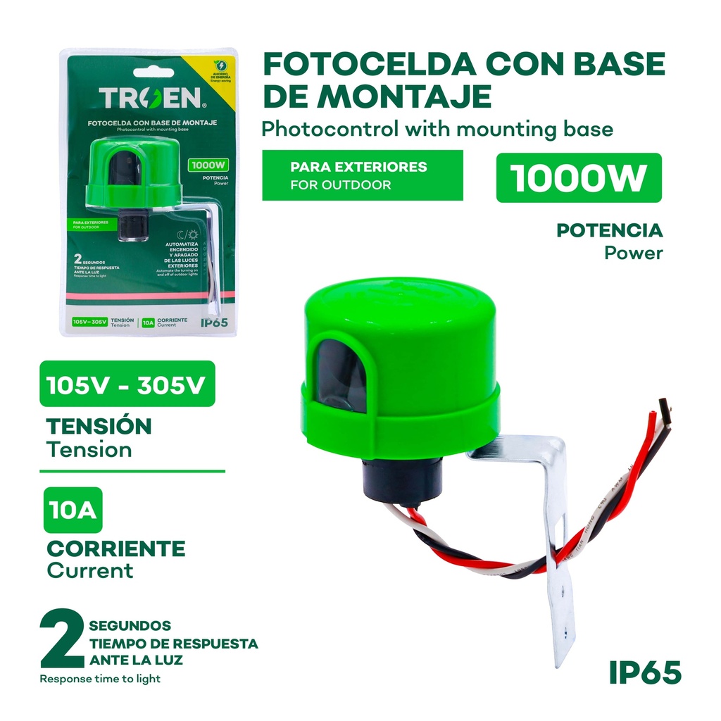 FOTOCELDA CON BASE 110V/220V TROEN 4-328