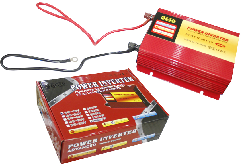 INVERSOR DE ENERGIA 12V A 110V 1500W SACO 4-395
