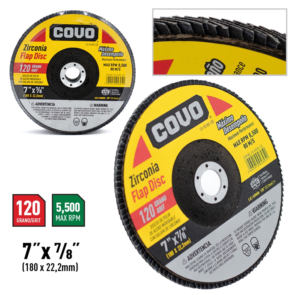 DISCO FLAP 7" DE 120 COVO 4-437