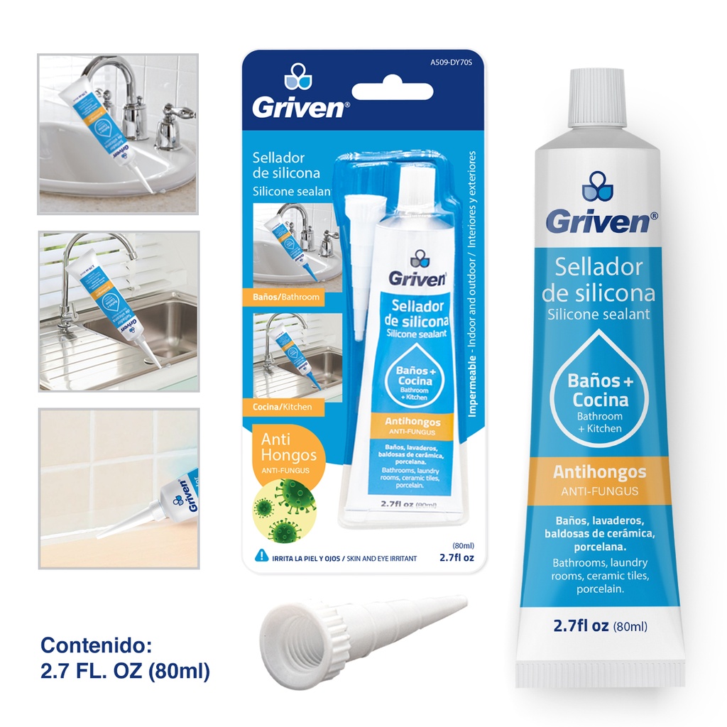 SILICON TRANSPARENTE 80ML ANTIHONGO GRIVEN 4-450