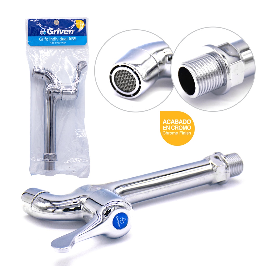 LLAVE BATEA PARA PARED PLAST/CROM GRIVEN 4-472